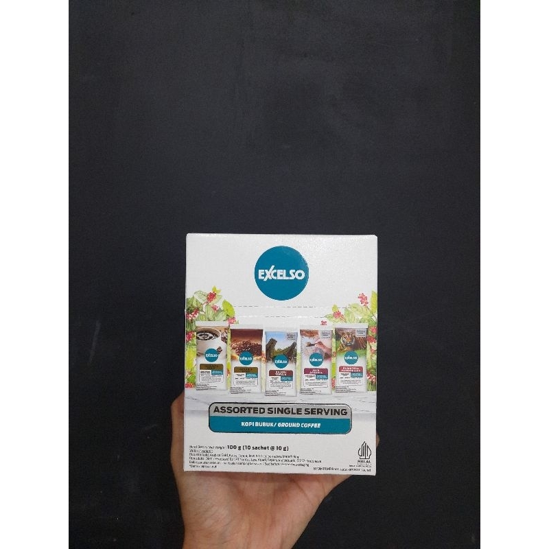 

EXSELCO KOPI BUBUK ASSORTED SINGLE SERVING 100GR // 10×10GR
