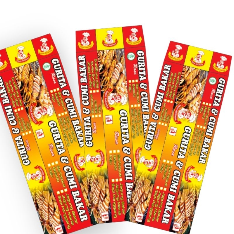 

kertas kemasan kotak sate cumi bakar 100pcs
