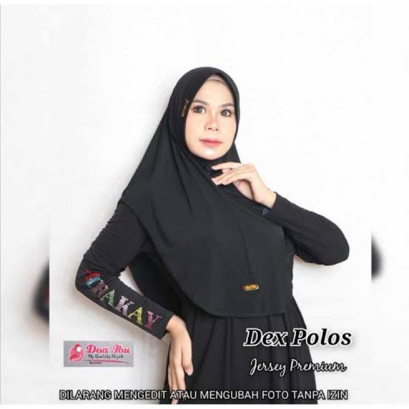 Hijab Jersey Doa Ibu Best Seller (HITAM)