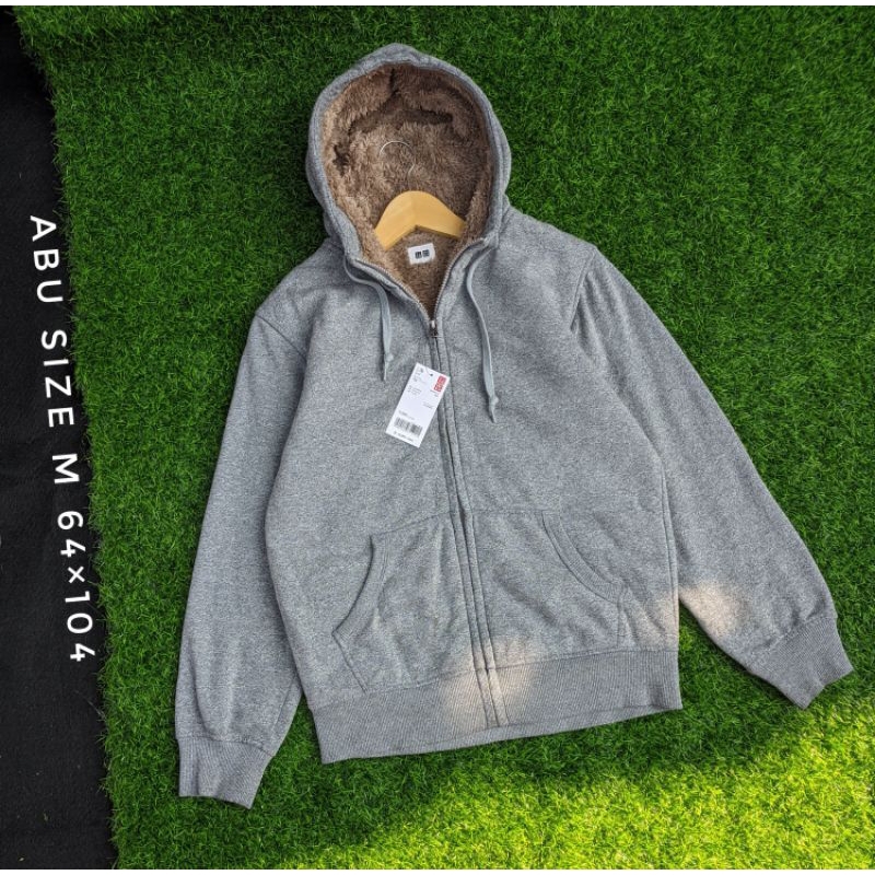 HOODIE UNIQLO ZIPPER SHERPA DALAM