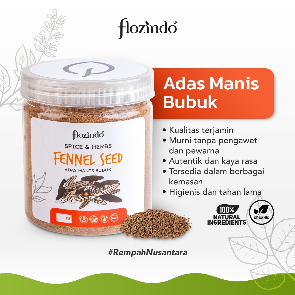 

Myorganic Fennel Seed Powder / Adas Manis Bubuk