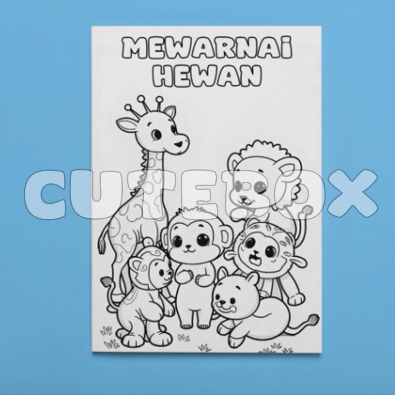 

10 Lembar Kertas Mewarnai Hewan Untuk Anak / Coloring / A4