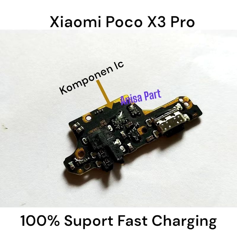 Connector Charger Xiaomi Poco X3 Pro Original Full Komponen Ic Papan Board Charger Mic Poco X3 Pro