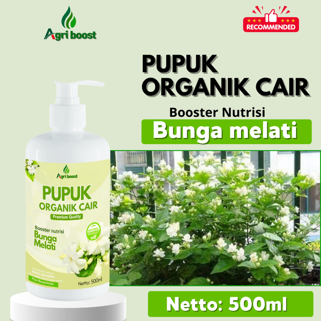 Pupuk Organik Cair Bunga Melati 500 ml,Booster pertumbuhan,pembungaan dan pelebat bunga melati