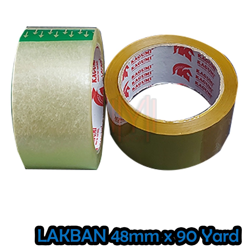 

Lakban Selotip Kardus Murah 48 MM 90 YARD Bening Coklat Full