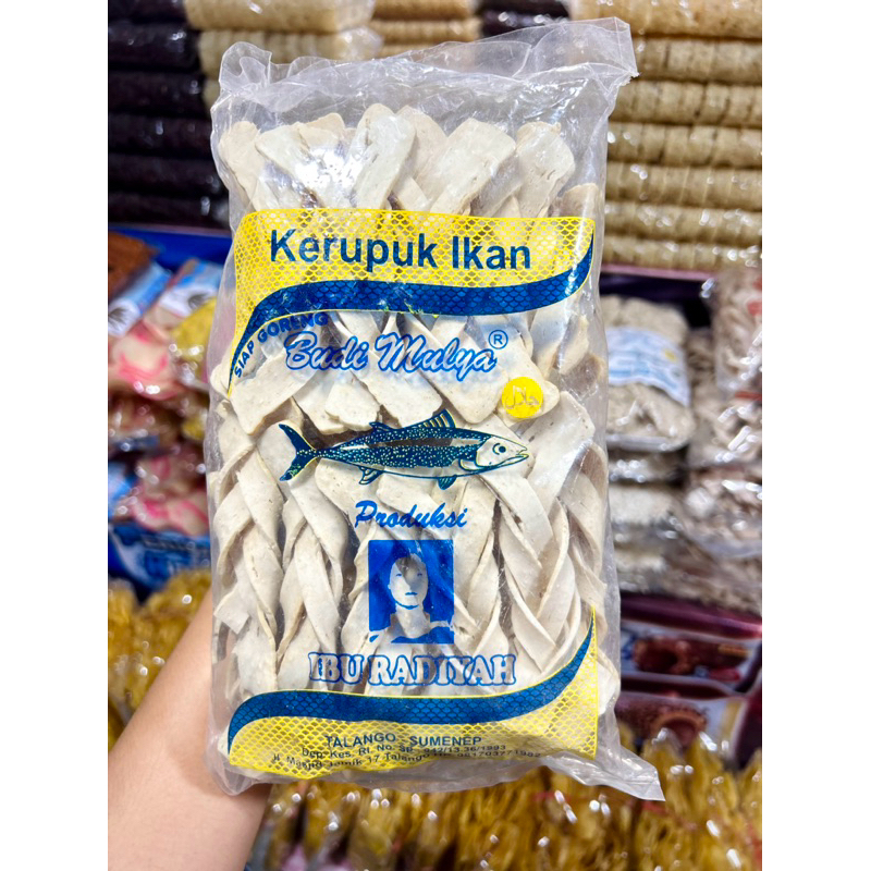 KRUPUK KEPANG PREMIUM KHAS MADURA / KRUPUK LEKPALEK IKAN TENGGIRI KHAS MADURA / KRUPUK KEPANG 500gr