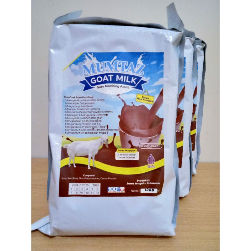 

Susu Kambing Etawa Mumtaz Goat Milk Premium 1 kg Rasa Coklat