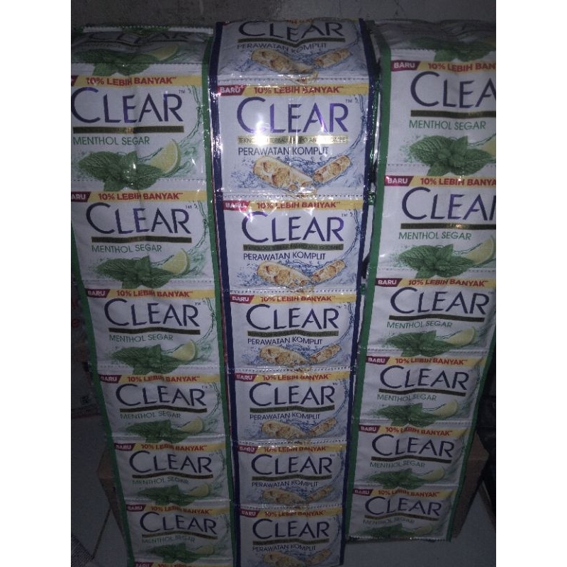 clear shampo sachet