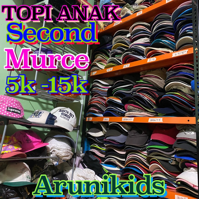 Topi Anak Second Branded Murah Meriah 5-15 Ribu
