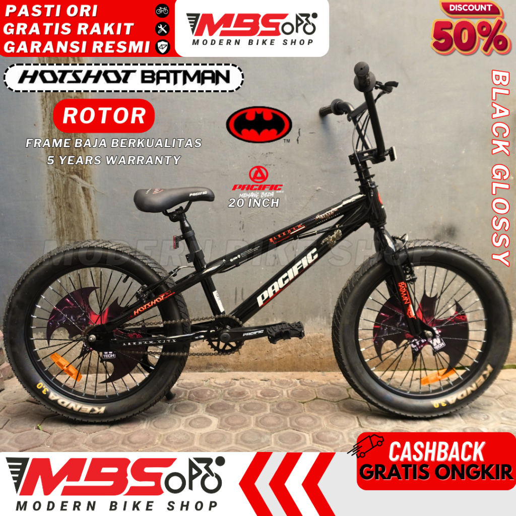 Sepeda Anak Bmx Pacific hotshot Batman 3.0 20 inch rotor Laki Cowok / bmx Pasific ban jumbo / MTB JI