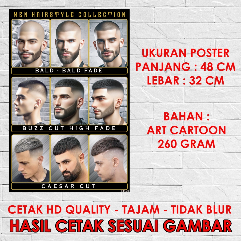 POSTER MODEL RAMBUT PRIA TERBARU