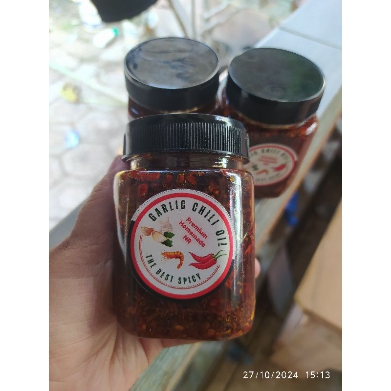 

garlic Chili oil ebi minyak cabe bawang putih udang