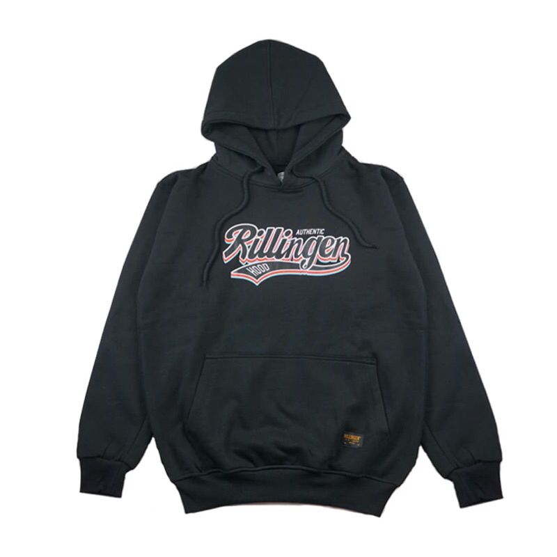 RILLINGEN - jaket hoodie gavin black A01 Hoodie Jaket Hitam Pria