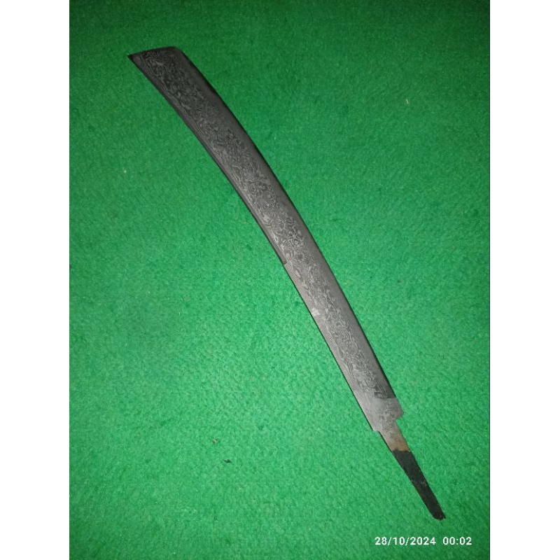 golok kopak rawing banten damascus steel pamor udan emas