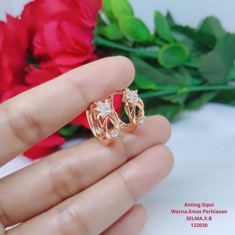 anting gipsi titanium lapis emas