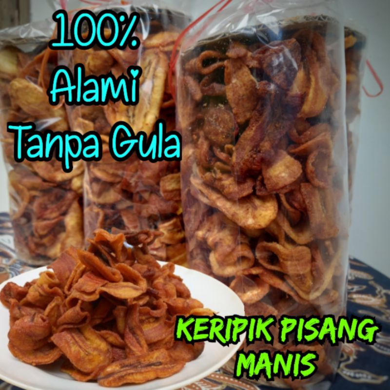 

Keripik Pisang Manis 400 gr Bebas Gula 100 %