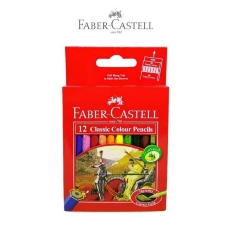 

Pensil pewarna isi 12 pcs / pensil warna pendek faber castell classic colour pencils