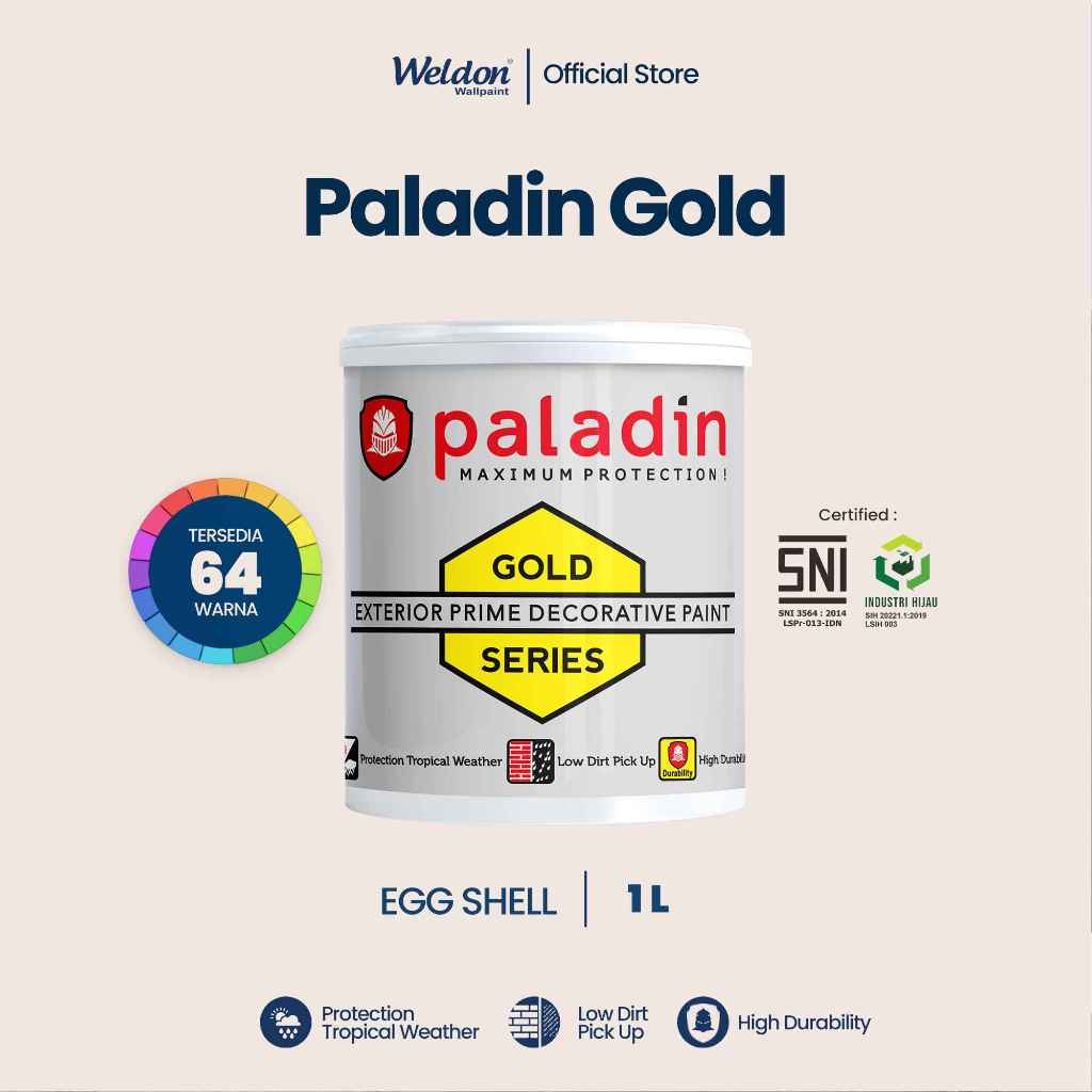 Paladin Gold - Cat Tembok Eksterior Premium (1L)