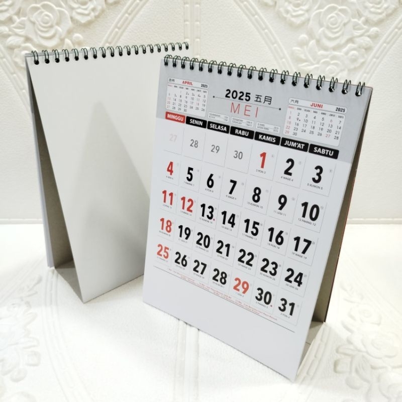 

kalender meja angka besar 2025 model duduk dan berdiri