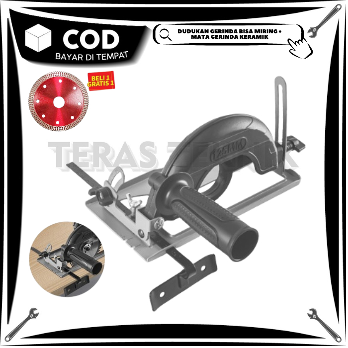 Stand Dudukan Gerinda Tangan Adjustable 45º Bevel Saw Dudukan Gerinda Tangan Mesin Potong Granit ker