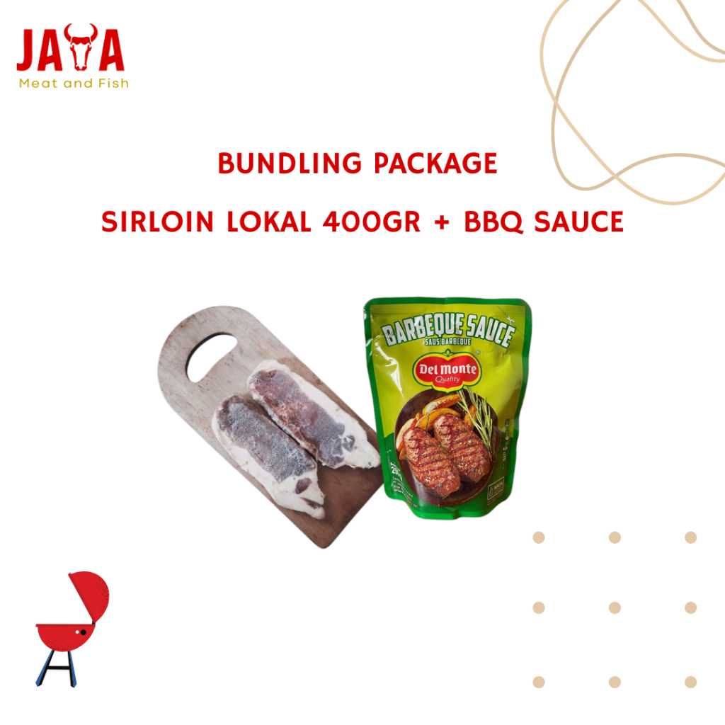 

Paket Steak Sapi / Daging Sirloin Lokal 400 gr / Sauce Delmonte Barbeque