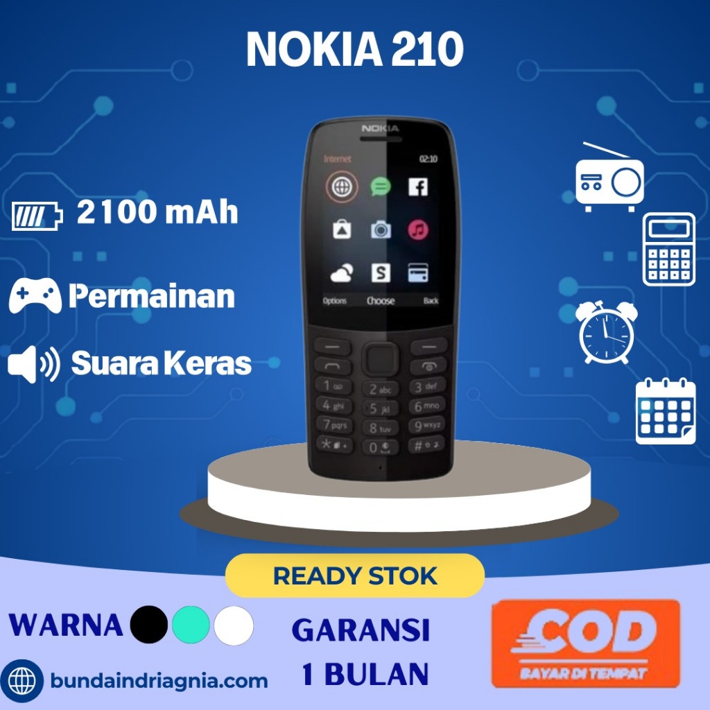 (COD) Nokia 210 Original New Baru Dual Sim Camera Murah Garansi Resmi