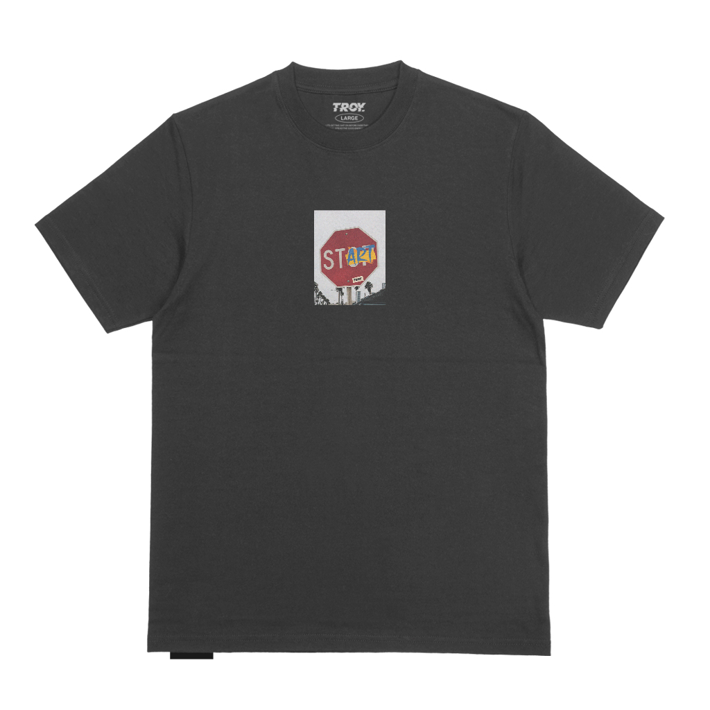 Troy Company Tshirt Dark Grey ST Art - Kaos Lengan Pendek Kaos Abu Gelap MTD 2794
