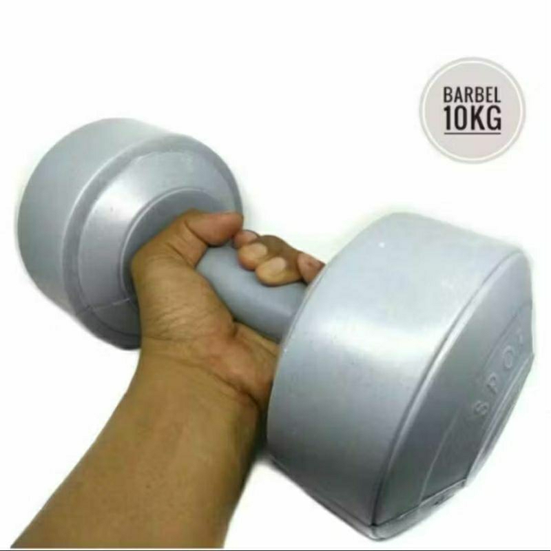 barbel 10kg plastik pvc dumbel 10kg