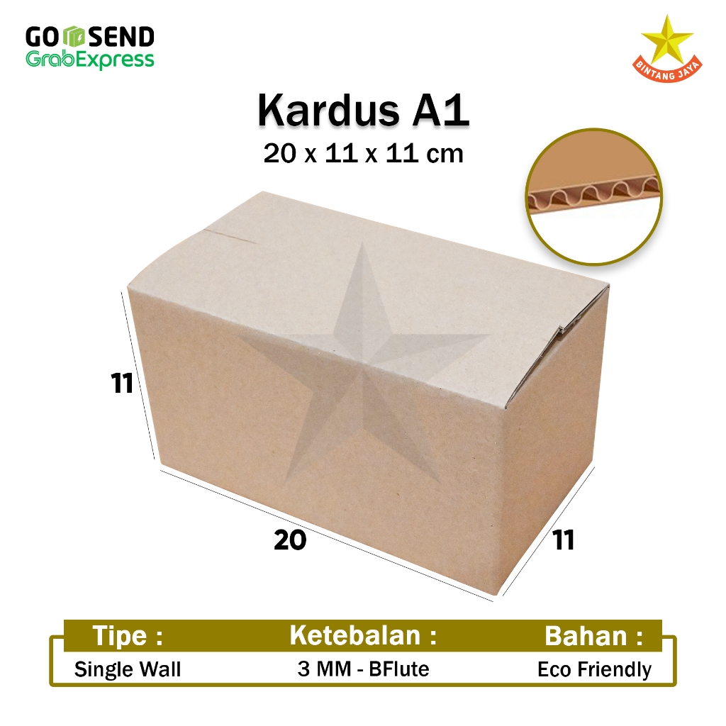 

( INSTANT ) 20x11x11cm kardus box packaging packing POLOS BARU