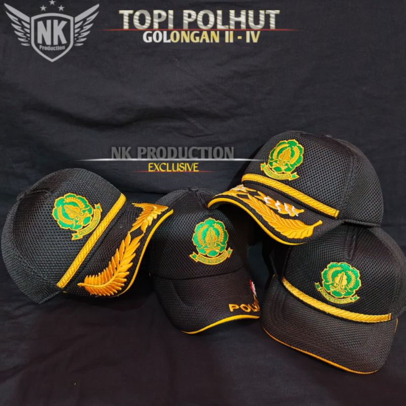 Topi Polhut Logo Hijau