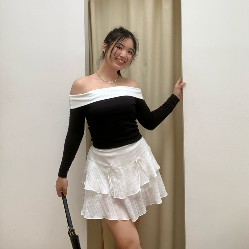 OHANA | Florence Top - Sabrina Top Two Tone / Tops Wanita Off Shoulder
