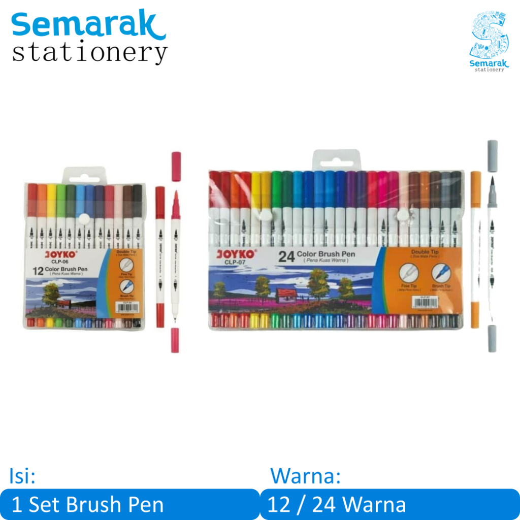 

Joyko Color Brush Pen Pena Kuas Warna - 12 / 24 Warna