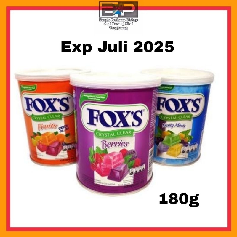 

Permen FOXS permen FOX'S kaleng crystal clear 180g