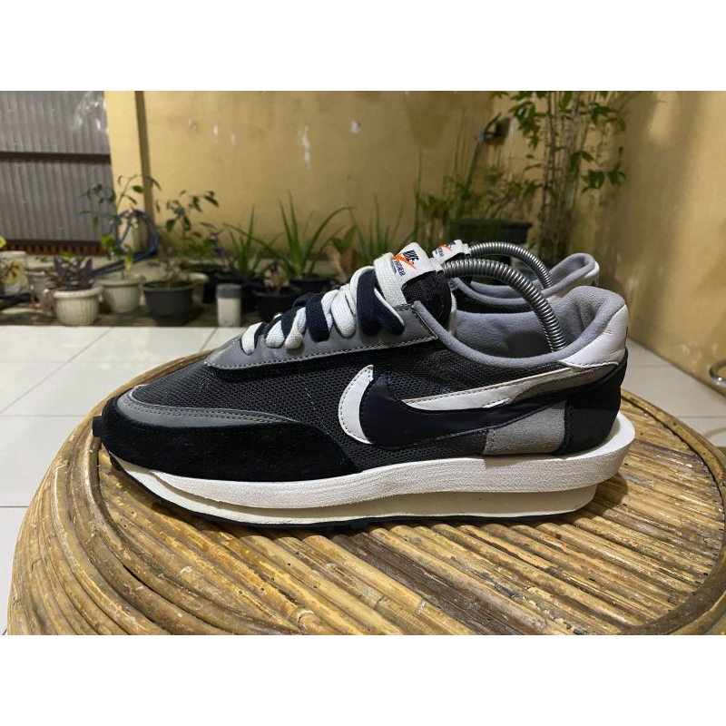 nike wafle x sacai black second original