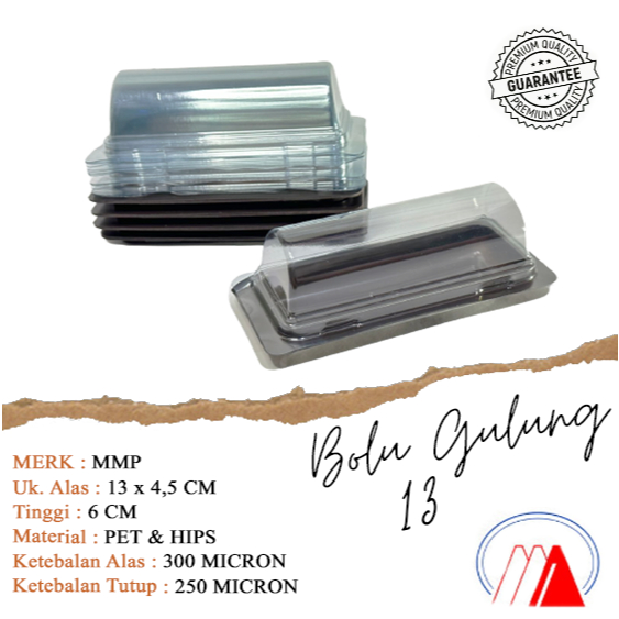 [ISI 20] mika kue bolu gulung bg 13 / mika kue mini / mika plastik kotak / mika bolu gulung mini / p