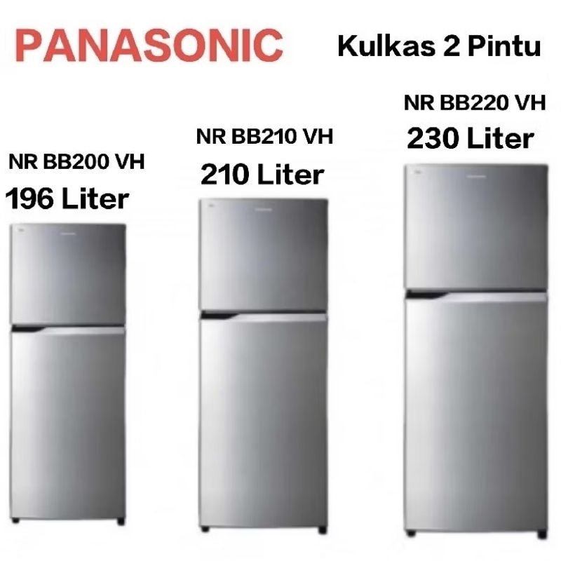 Panasonic Kulkas Dua Pintu Eco Navi Inverter NR BB200VH/NR BB210VH/NR BB220VH