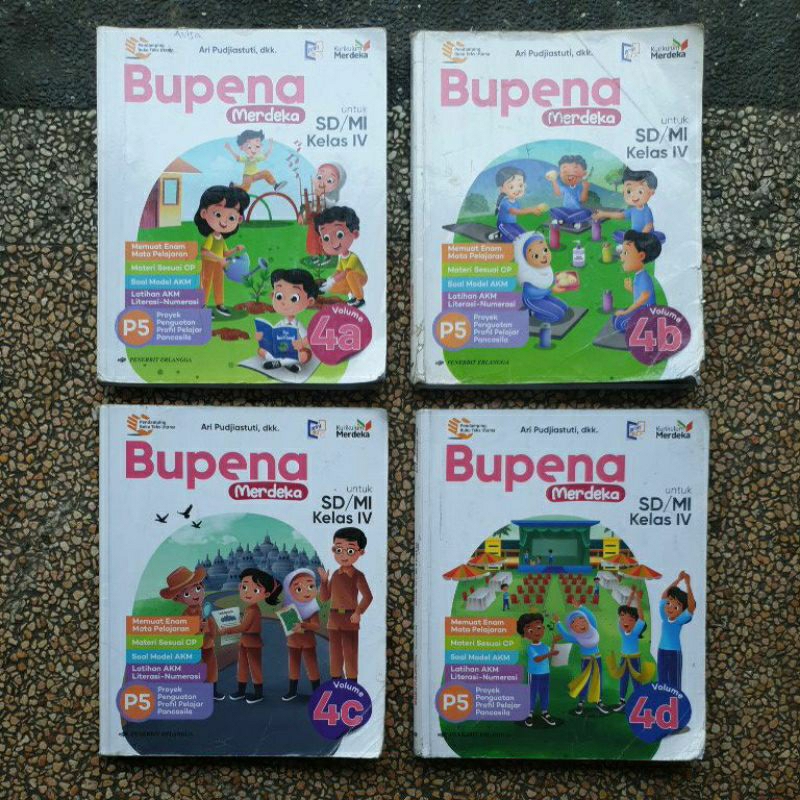 buku Bupena sd kelas 4a.4b.4c.4d Kurikulum Merdeka. revisi kurikulum 13.Bekas