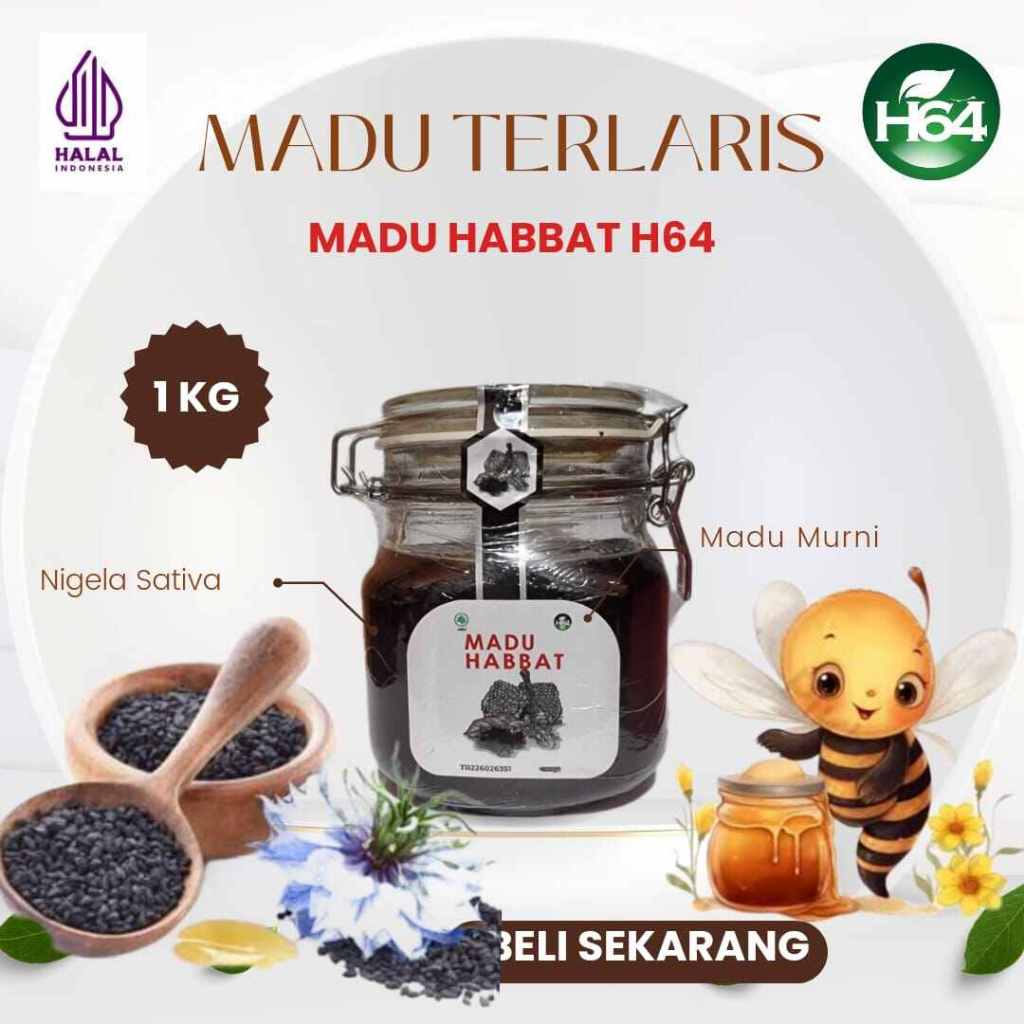 

Madu HABBAT H64 Black Seed Honey Habbatussauda 1kg Nektar Jinten