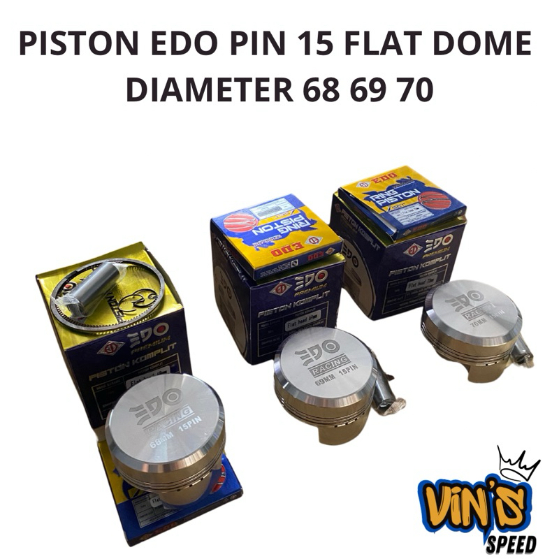 PISTON EDO FLAT DOME CUSTOM TIGER 68mm 69mm 70mm PEN 15