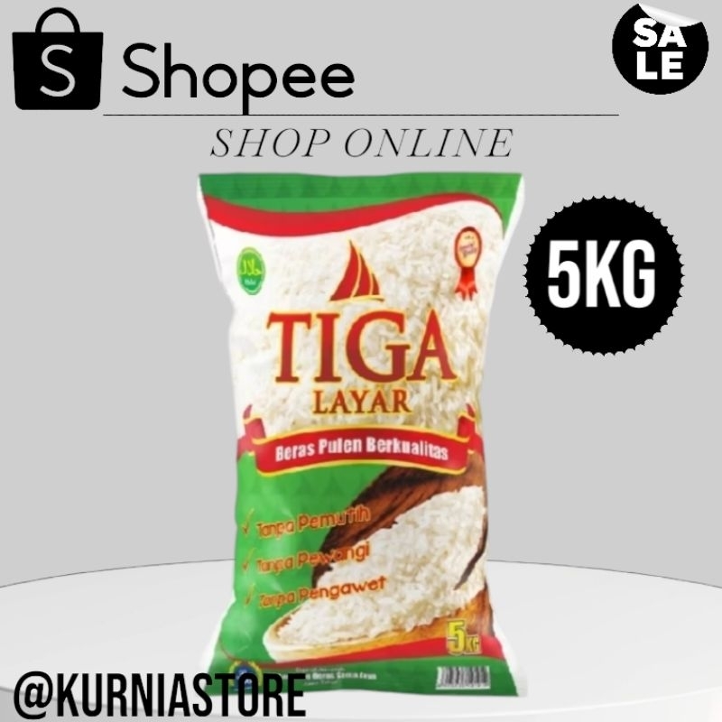 

PROMO !!! BERAS TIGA LAYAR 5KG | BERAS PULEN BERKUALITAS ENAK DAN MURAH