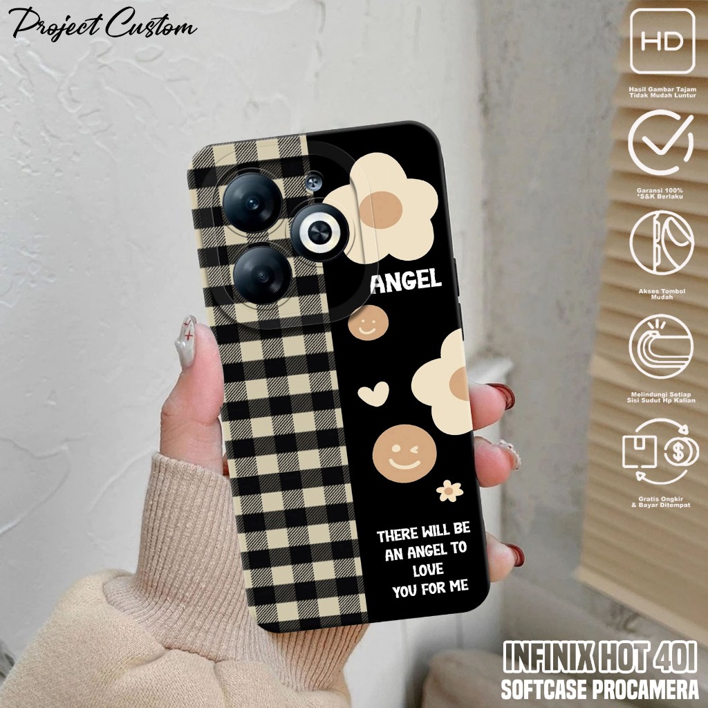 Case INFINIX HOT 40i - Casing Hp INFINIX HOT 40i ( BUNGA ) Silikon Hp INFINIX HOT 40i - Softcase Hp 