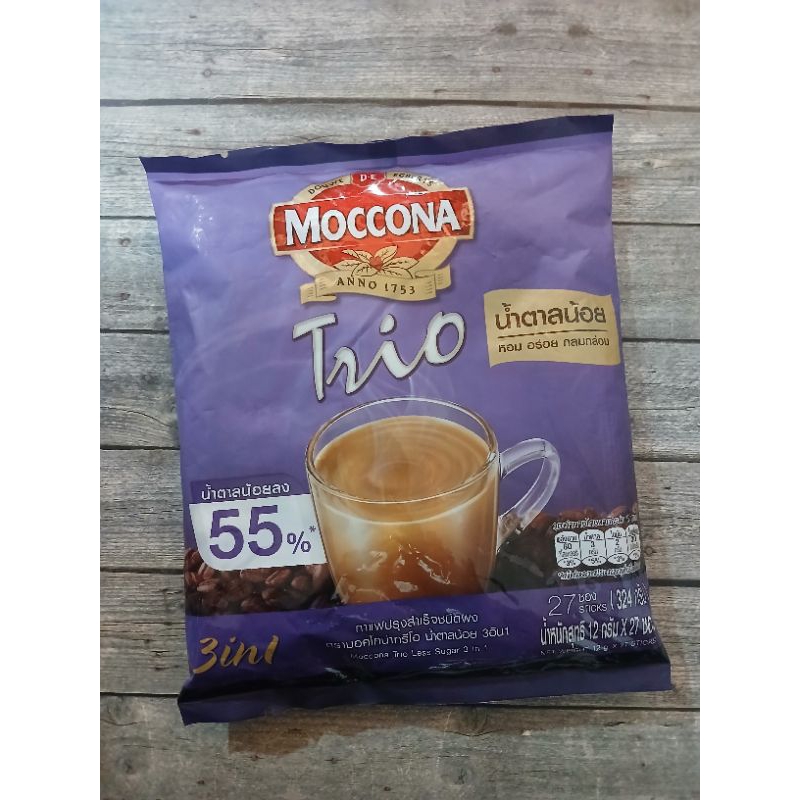 

Moccona Trio Less Sugar 3 in 1 Coffee Kopi Bangkok Thailand Nescafe Kopiko