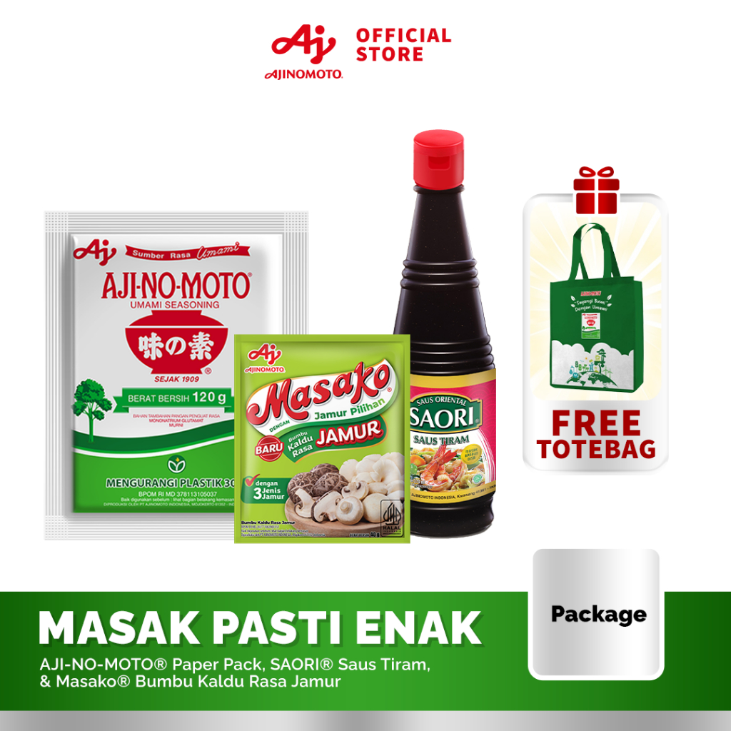 

Masak Pasti Enak - Free Totebag Ajinomoto Paper Pack Penyedap Rasa MSG