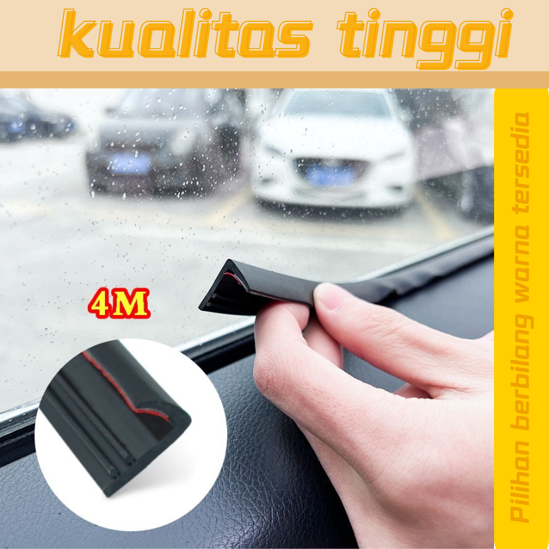 4 Meter Strip Penyegel Kaca Depan Mobil Karet Kaca Mobil Noise Reduction Penyegel Kaca Depan Mobil K