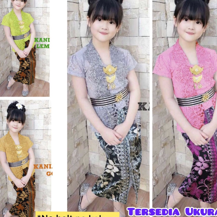 Wow Satu Set Kebaya Anak Cewek Pakaian Kebaya Anak Perempuan Baju Kebaya Batik Anak Kebaya Brukat Ba