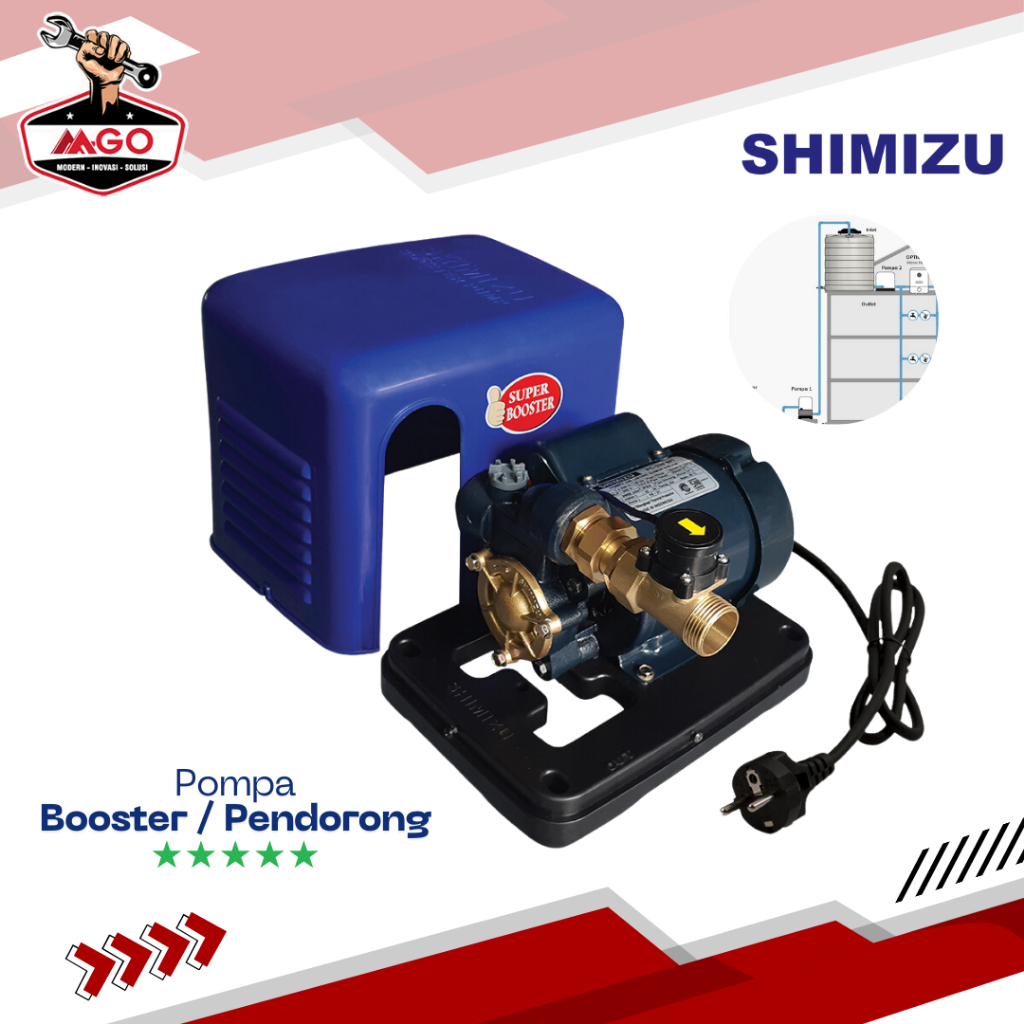 Shimizu Pompa Booster PB - 228 BIT / Pompa Pendorong / Dorong / Pompa Booster Otomatis