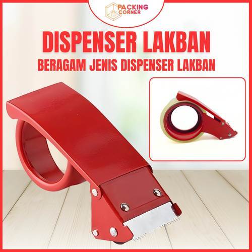 

Tape Dispenser Alat Pemotong Lakban Gagang Besi Plastik Tempat Roll Cutter Tape Bukan Joyko