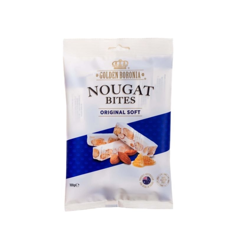 

Cokelat Golden Boronia Almond Nougat 100gram asal Australia Ori Jastip - Original Soft