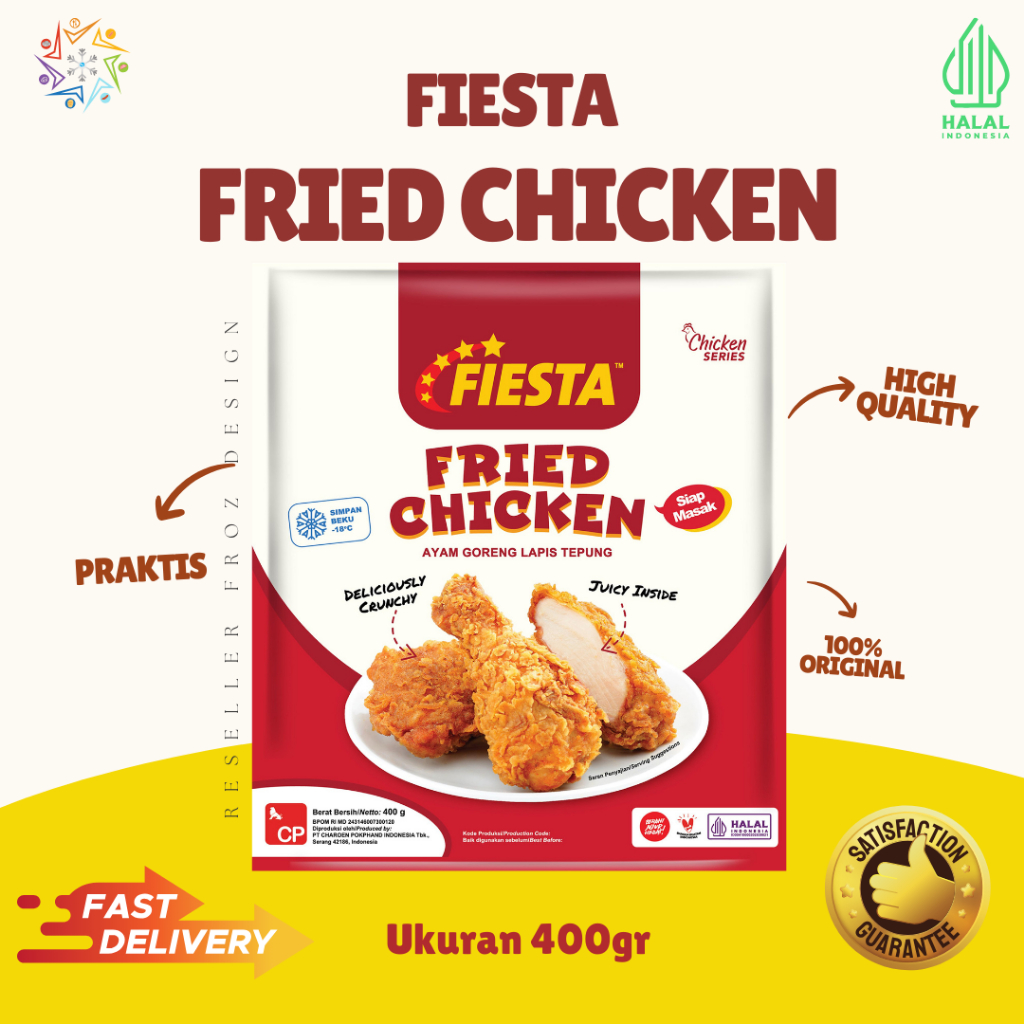 

FIESTA FRIED CHICKEN 400GR | AYAM KENTUCKY | AYAM GORENG BEKU | AYAM GORENG TEPUNG PIESTA
