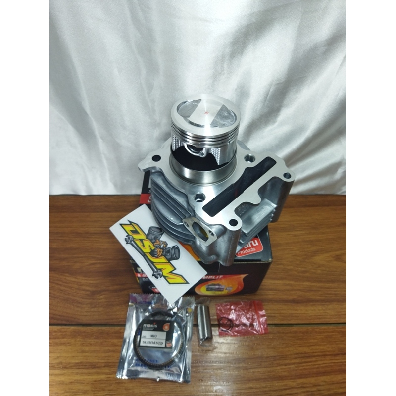 BLOK SEHER BORING ASSY RACING MIO 58.5 KOMPLIT CYINDER KIT BORING MIO 58,5 BORE UP MIO GARNIS SMILE 